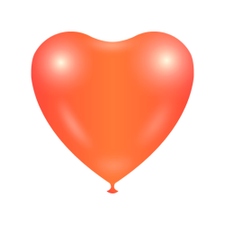 Heart shape Balloons - Orange