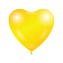 Heart shape Balloons - Yellow