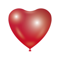 Heart shape Balloons - Ruby