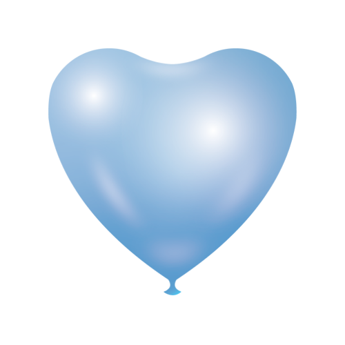 Heart shape Balloons - Light blue