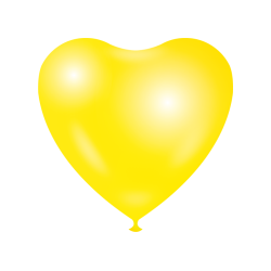 Heart shape Balloons - Yellow