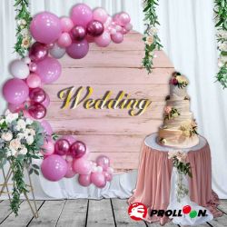 Chrome Silver, White Balloon Garland & Arch